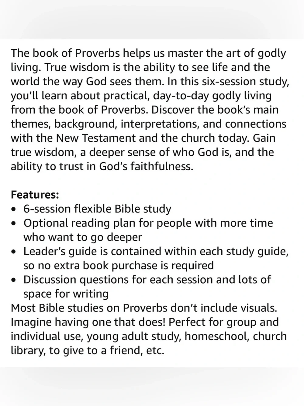 Proverbs Bible Study - Picture 3 of 4